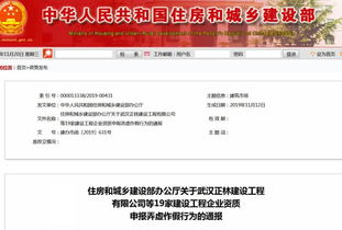 住建部通報 19家建設工程企業資質申報弄虛作假